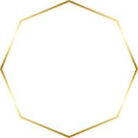 Polygonal Gold Border Frame Vector