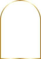 Semi Oblong Gold Border Frame Vector