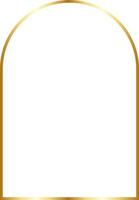 Semi Oblong Gold Border Frame Vector