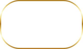 Oblong Gold Border Frame Vector