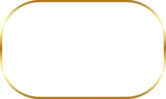 Oblong Gold Border Frame Vector