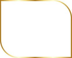 Round Square Gold Border Frame Vector