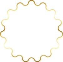 vector de marco de borde de oro de círculo