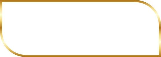 Round Rectangular Gold Border Frame Vector