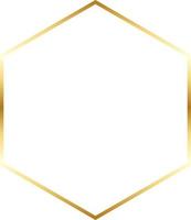 Polygonal Gold Border Frame Vector