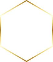 Polygonal Gold Border Frame Vector