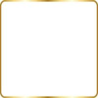 Round Square Gold Border Frame Vector