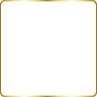 Round Square Gold Border Frame Vector