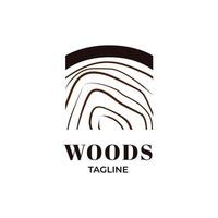 símbolo de diseño de logotipo de maderas simples vector