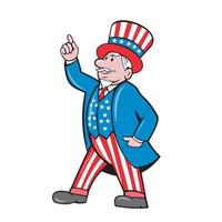 Uncle Sam American Pointing Up Cartoon vector