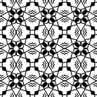 Black and white seamless background. Geometrical Pattern design. Simple and minimal pattern ideal for Wallpaper, Backdrop, shirt printing, fashion, stencil, handmade craft. Vector Illustration.