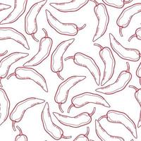 Pepper vector seamless pattern.