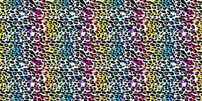 Rainbow leopard seamless pattern. vector