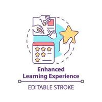 Enhanced learning experience concept icon. Gamification benefit. Education trend abstract idea thin line illustration. Isolated outline drawing. Editable stroke. vector