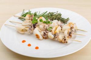 Grilled cuttlefish dish photo