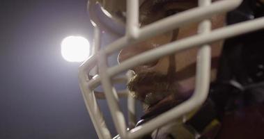 Closeup Portrait Of American Football Player photo