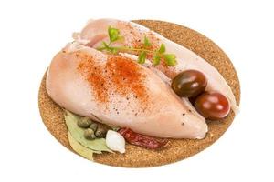 Chicken breast on white photo