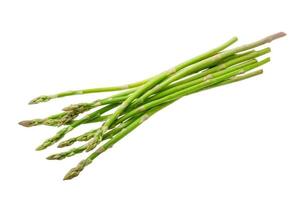 Baby asparagus on white photo