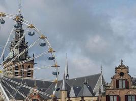 The city of Nijmegen at the river waal in the netherlands photo