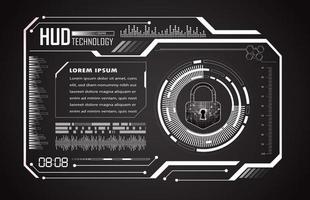 panel hud de tecnología moderna vector