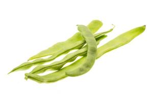 Green bean on white photo