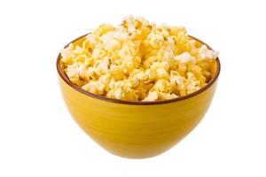Popcorn on white photo