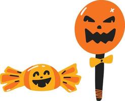 Bubbly Candy Hand Drawn Halloween Illustration vector