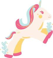 Fantasy Cute Unicorn Illustration vector