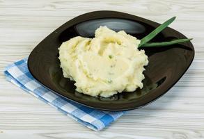 Mash potato on wood photo