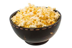 Popcorn on white photo