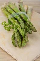 Raw asparagus dish photo