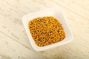 Mustard seeds dish photo