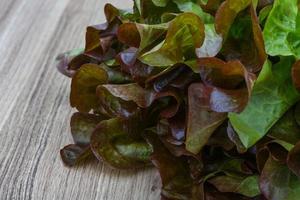 Oak salad on wood photo