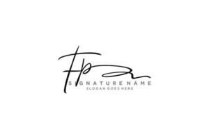 Initial FP Letter Signature Logo Template elegant design logo Sign Symbol template vector icon