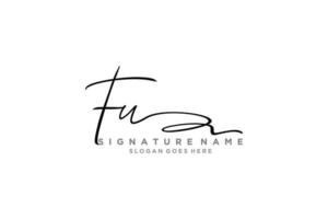 Initial FU Letter Signature Logo Template elegant design logo Sign Symbol template vector icon