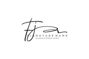 Initial FJ Letter Signature Logo Template elegant design logo Sign Symbol template vector icon
