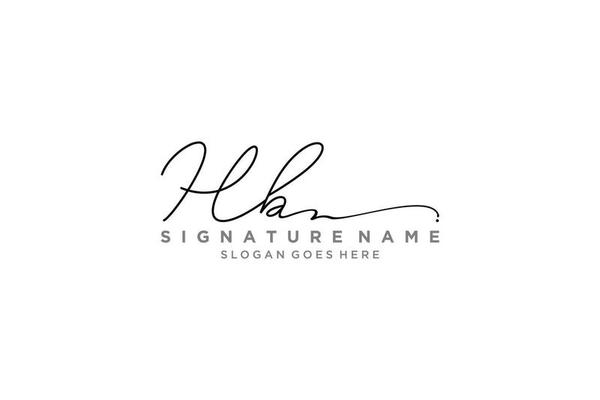 Initial HB Letter Signature Logo Template elegant design logo Sign Symbol template vector icon