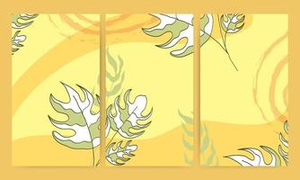 abstract backgrounds with foliage elements vector