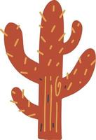 Cute Boho Cactus Hand Drawn Boho Illustration vector