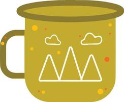 divertida taza de camping dibujado a mano ilustración de campamento de verano vector