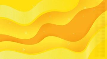 diseño de fondo de textura de onda. composición de gradiente líquido amarillo. vector