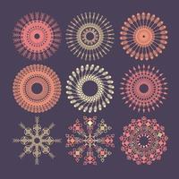 Tribal mandala set. vector