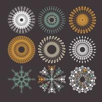 Tribal mandala set. vector