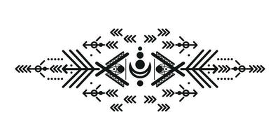 Set of Tribal style ornaments and arrows. vector
