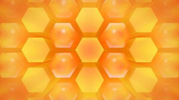 palo hexagonal de miel, fondo abstracto, representación 3d foto