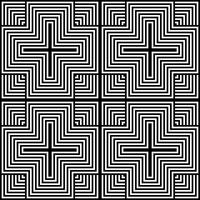 Black and white seamless plus sign pattern. Vector illustration.