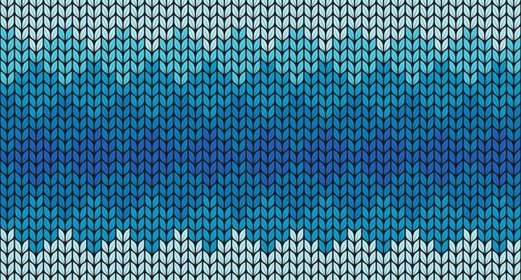 Knitted seamless pattern color seawater. colorful knitted textures. Vector illustration.