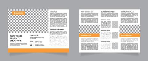 Trifold Brochure Design, Business Brochure Template, Creative Corporate Brochure, Vector illustration.