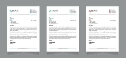 Modern corporate letterhead template design - vector