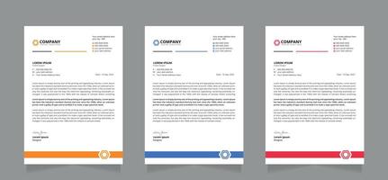 Professional corporate business letterhead template design. Vector graphic design.